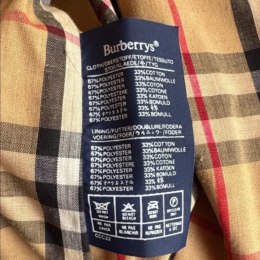 Burberry’s Waterloo Harataige Classic Vintage Beige Trench Coat Women’s 42 long - Picture 10 of 16